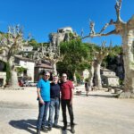 William, JP et Claude sur la place de Labeaume