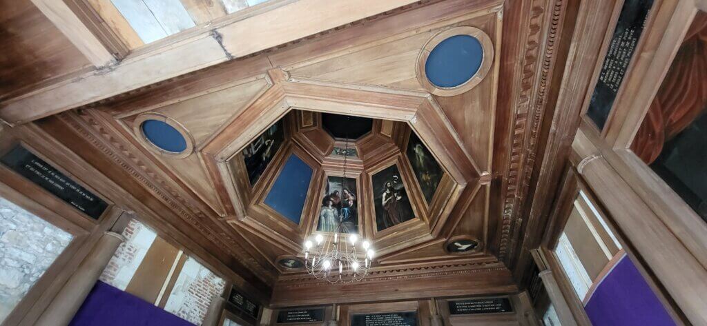 Plafond en boiseries dans chambre d'Alphonse Réthoré